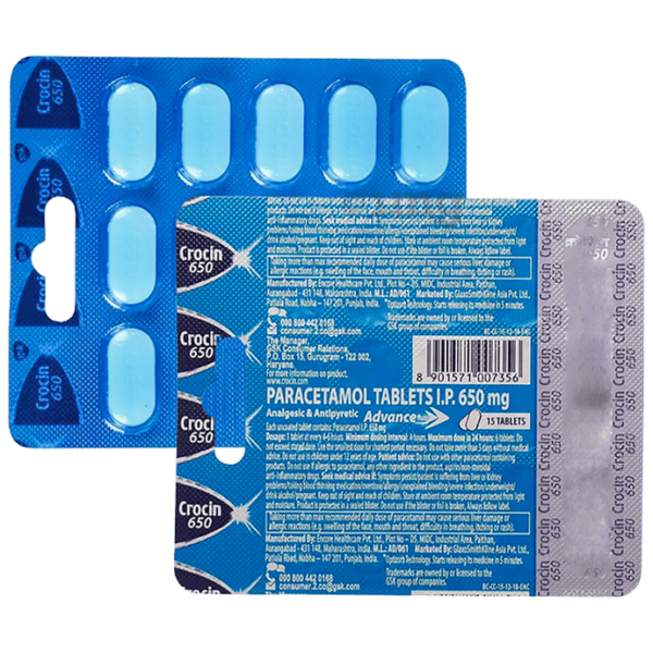 Crocin 650 Mg Tablet 15