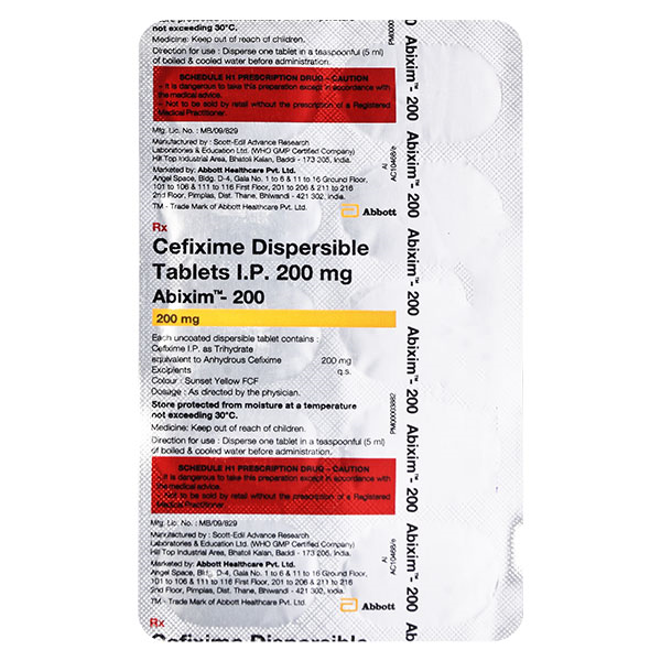 Abixim 200 Mg Tablet 10