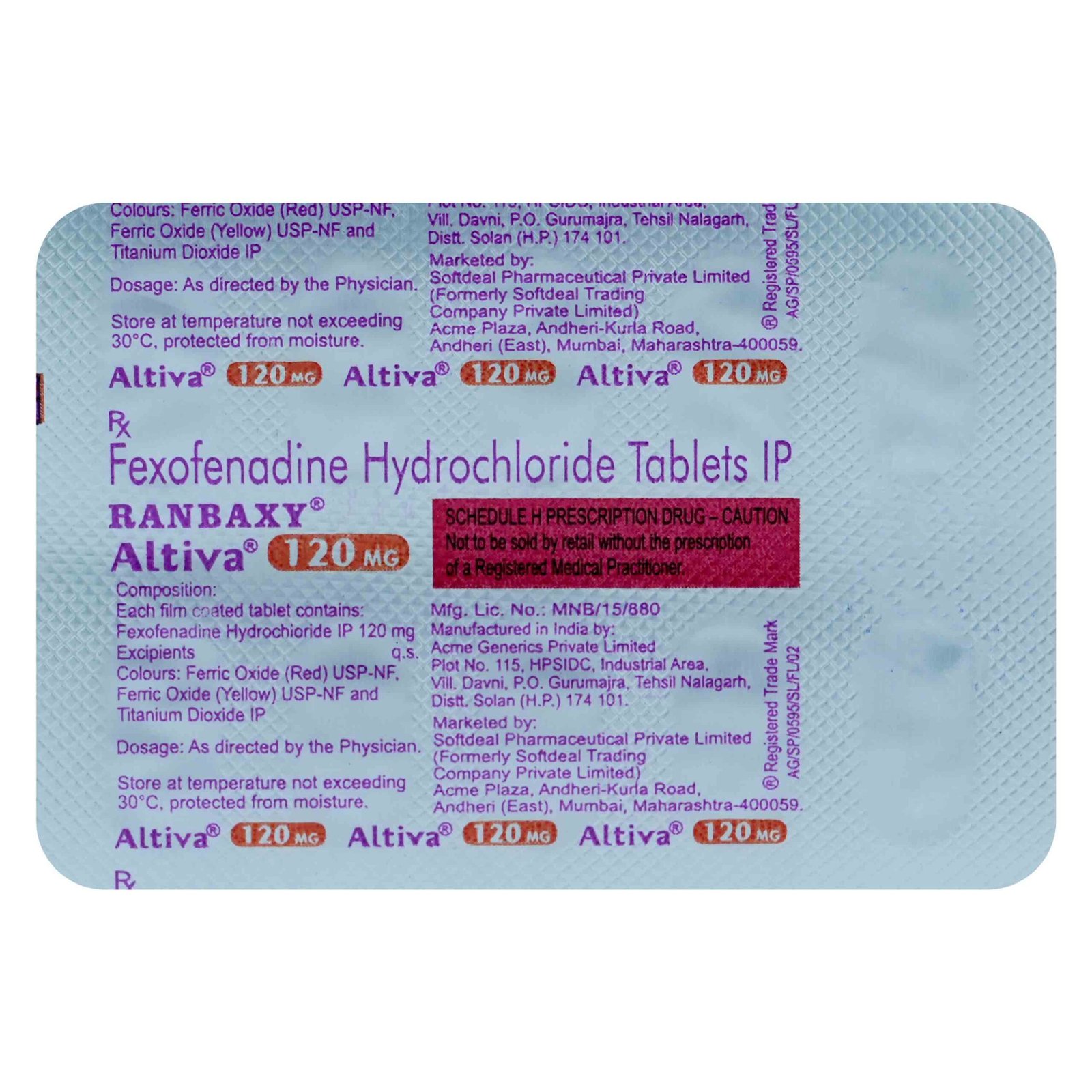 Altiva 120 Mg Tablet 10