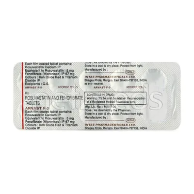Arvast F 5/67 Mg Tablet 10