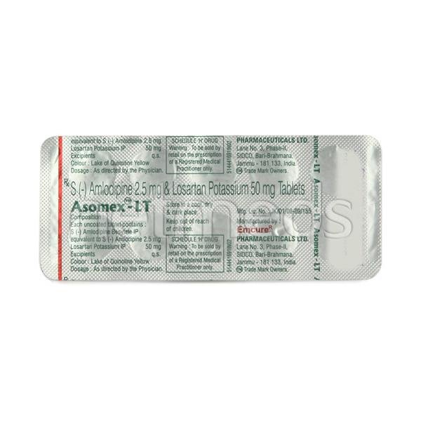 Asomex Lt 50/2.5 Mg Tablet 10