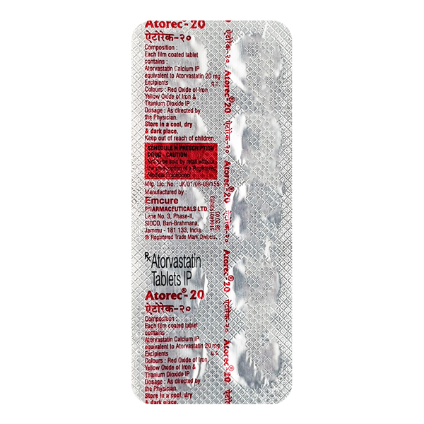 Atorec 20 Mg Tablet 10