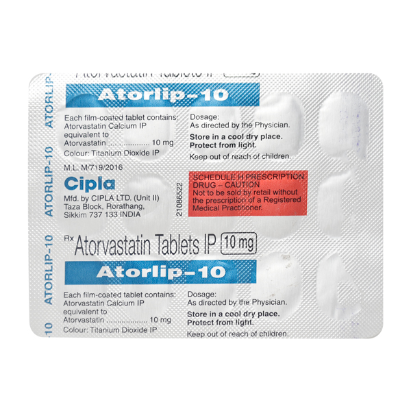 Atorlip 10mg Tablet 15