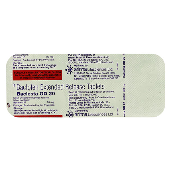 Baclesta Od 20 Mg Tablet 10