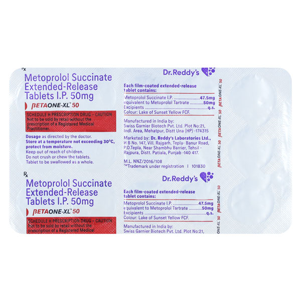 Betaone Xl 50 Mg Tablet Xl 30