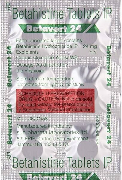 Betavert 24 Mg Tablet 10
