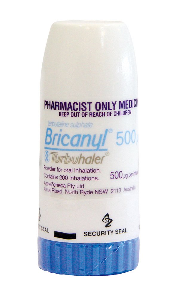 Bricanyl 250 Mcg Inhaler 500 Mdi Bricanyl 250 Mcg Inhaler 500 Mdi