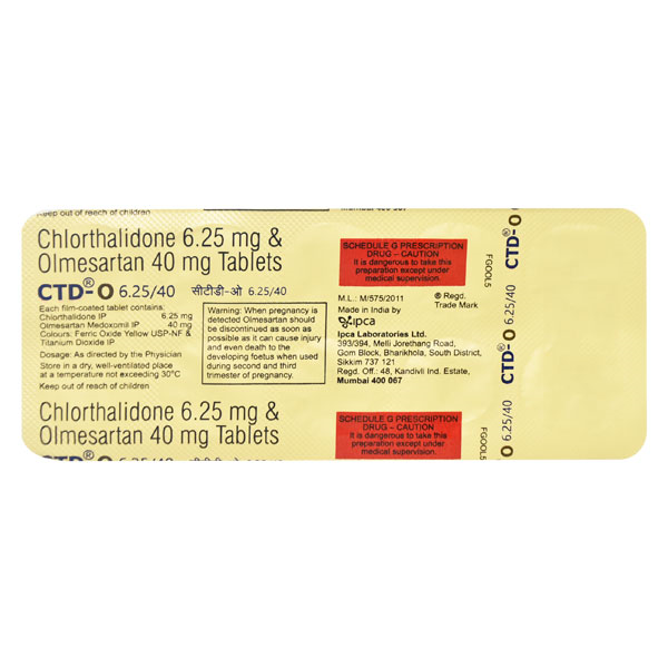 CTD-O 40/6.25 mg Tablet 10