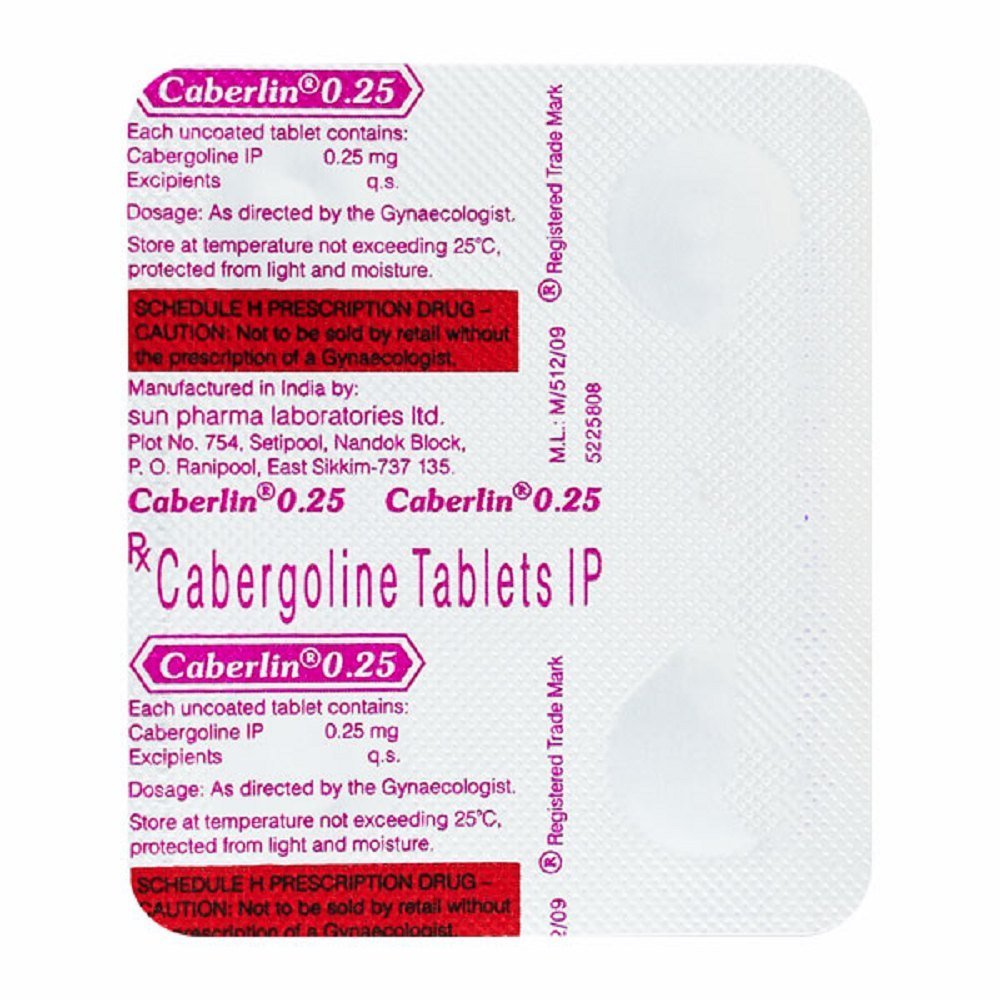 Caberlin 0.25 Mg Tablet 2 Caberlin 0.25 Mg Tablet 2