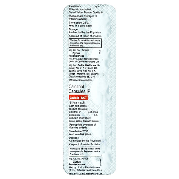 Calcit Sg 0.25 Mcg Capsule 10