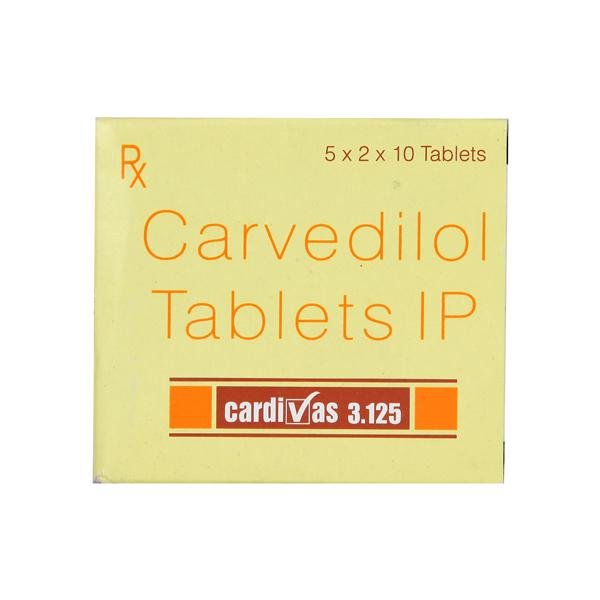 Cardivas 3.125mg Tablet 10