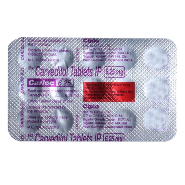 Carloc 6.25 Mg Tablet 10