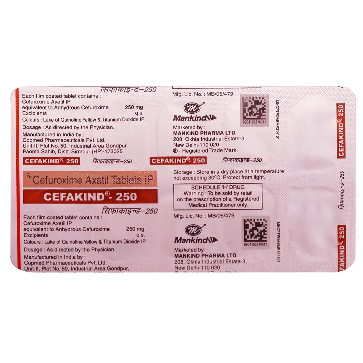 Cefakind 250 Mg Tablet 10