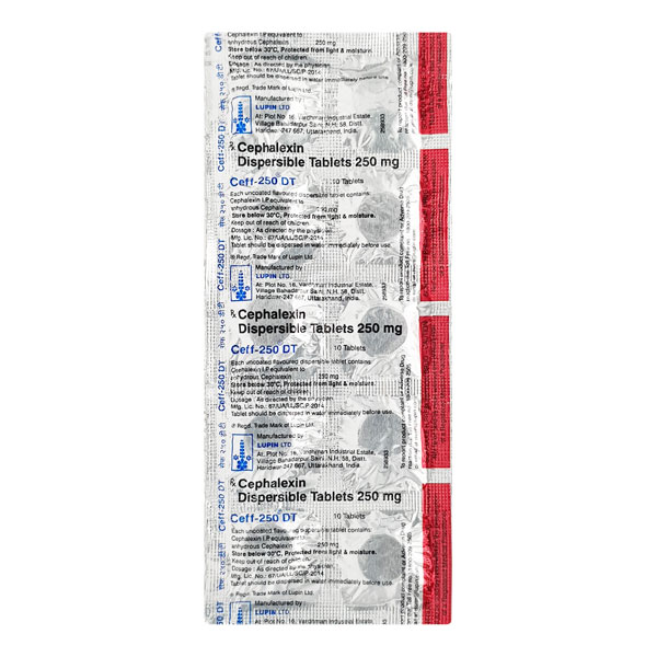 Ceff 250 Mg Tablet Dt 10
