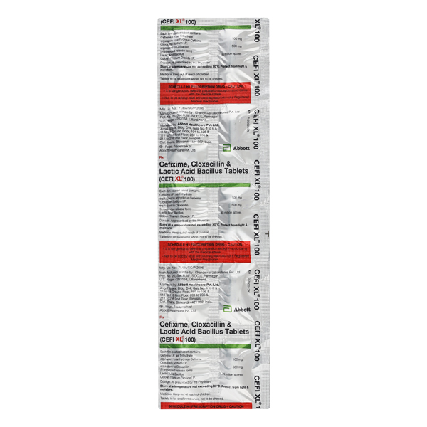 Cefi Xl D Rf 100/500 Mg Tablet 10