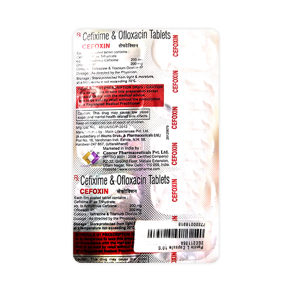 Cefoxin Tablet 10
