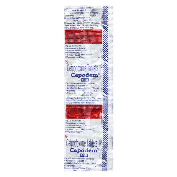 Cepodem 100 Mg Tablet Dt 10