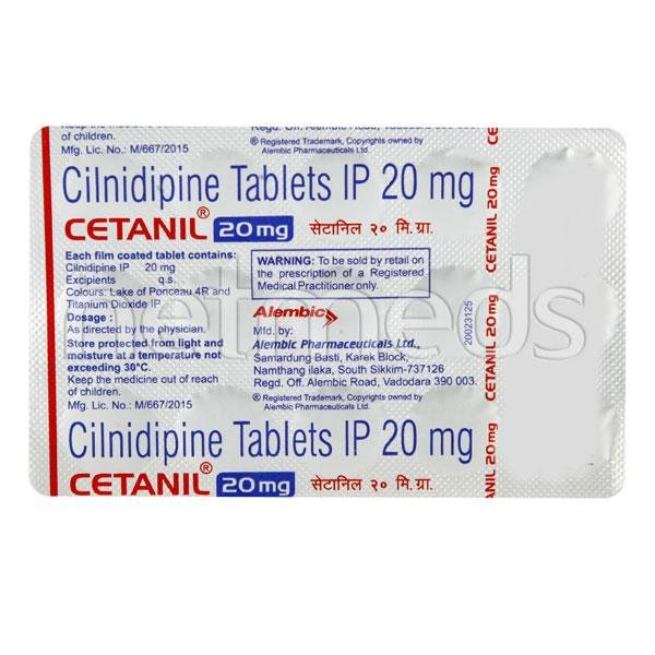 Cetanil 20 Mg Tablet 10