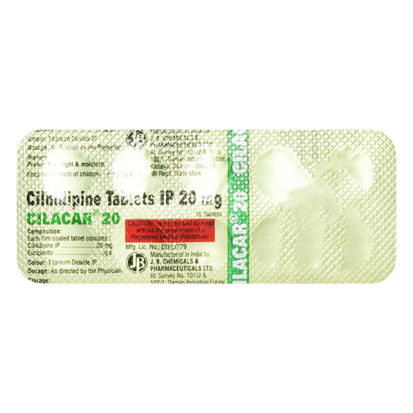 Cilacar 20 Mg Tablet 10