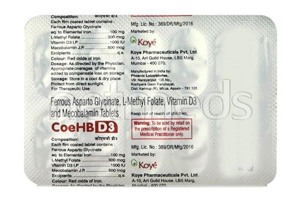Coehb D3 Tablet 10