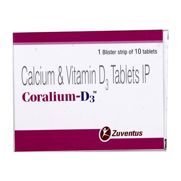 Coralium D3 500 Mg/ 500Iu Tablet 10