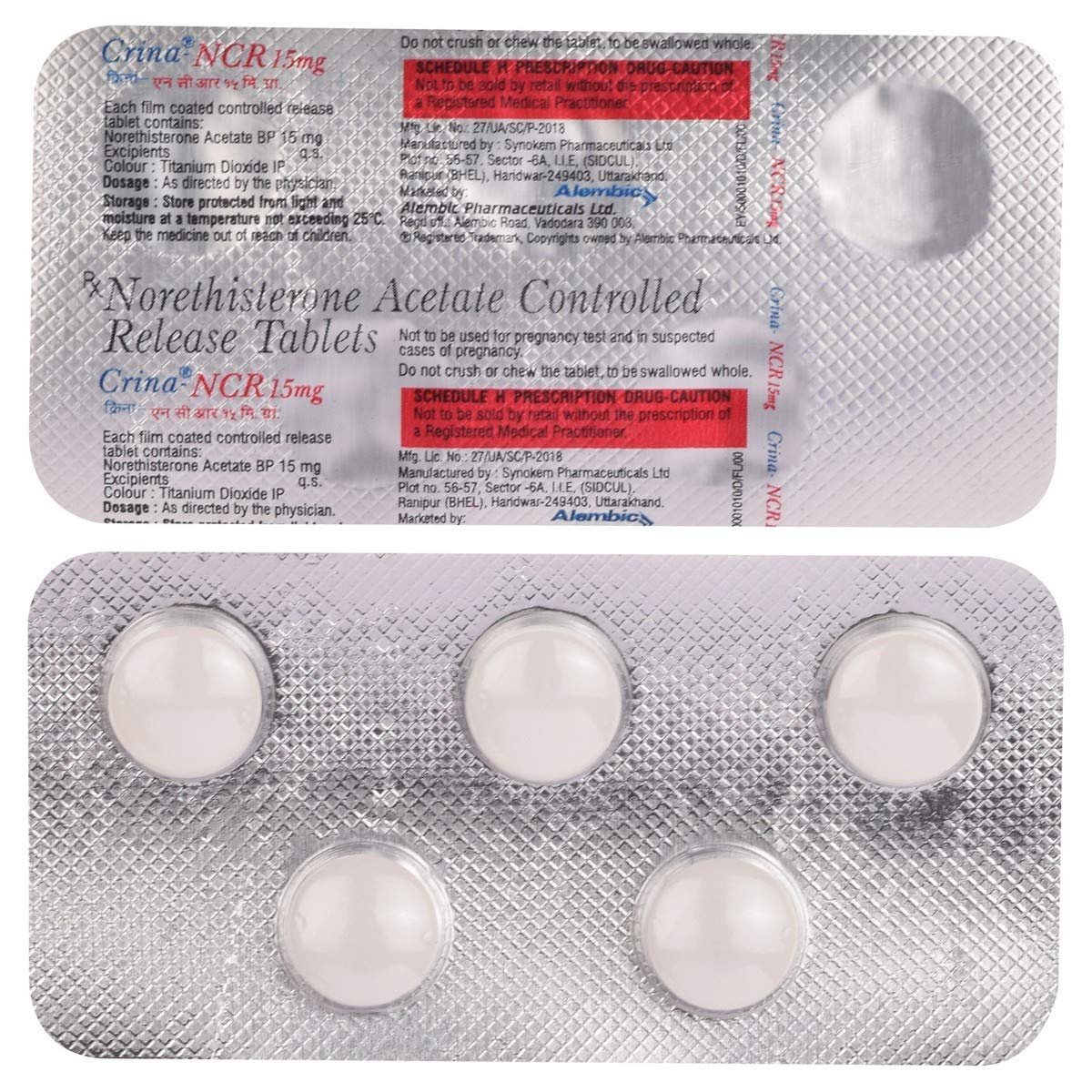 Crina N Cr 15 Mg Tablet 5
