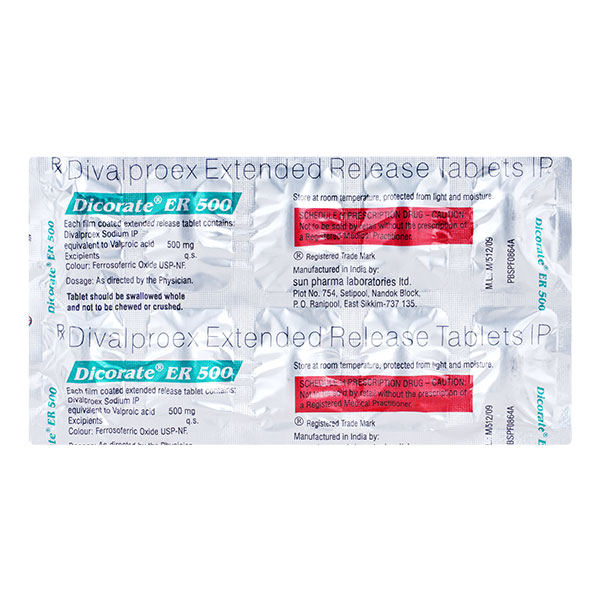 Dicorate Er 500 Mg Tablet 10