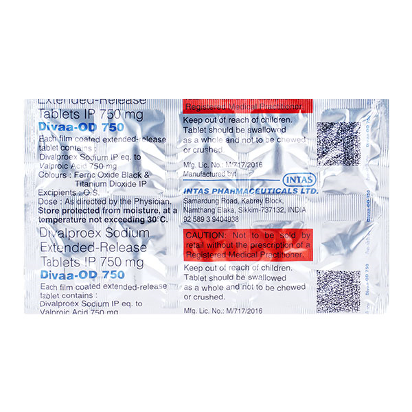 Divaa Od 750 Mg Tablet 10