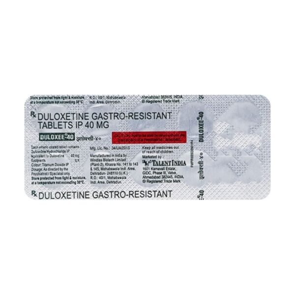 Duloxee 40 Mg Tablet 10