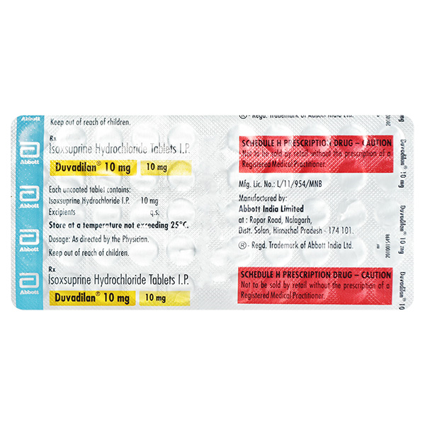 Duvadilan 10 Mg Tablet 50