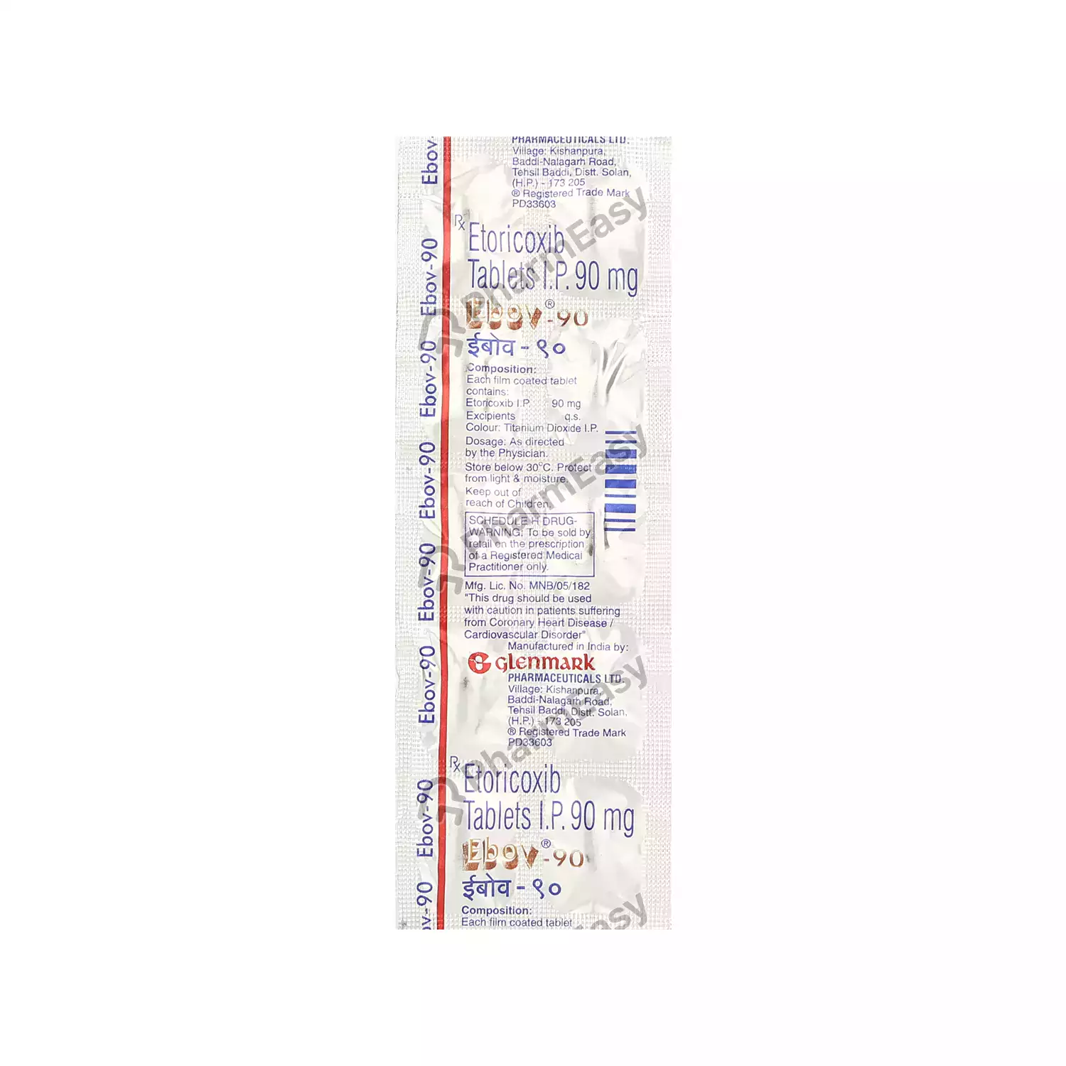 Ebov 90 Mg Tablet 10