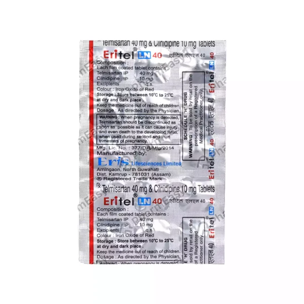 Eritel Ln 10/40 Mg Tablet 15