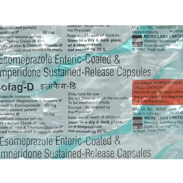 Esofag D 30/40 Mg Capsule Sr 10