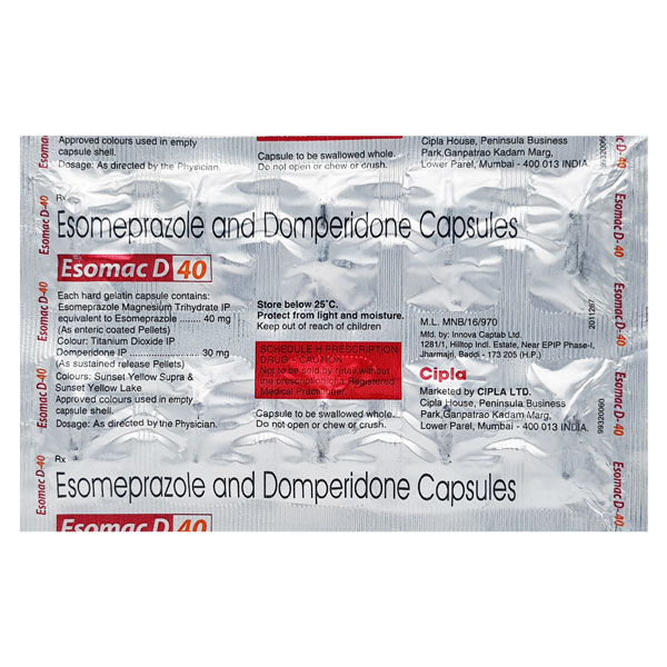 Esomac D 40 Mg Capsule 10