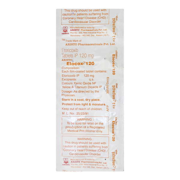 Etocox 120 Mg Tablet 10