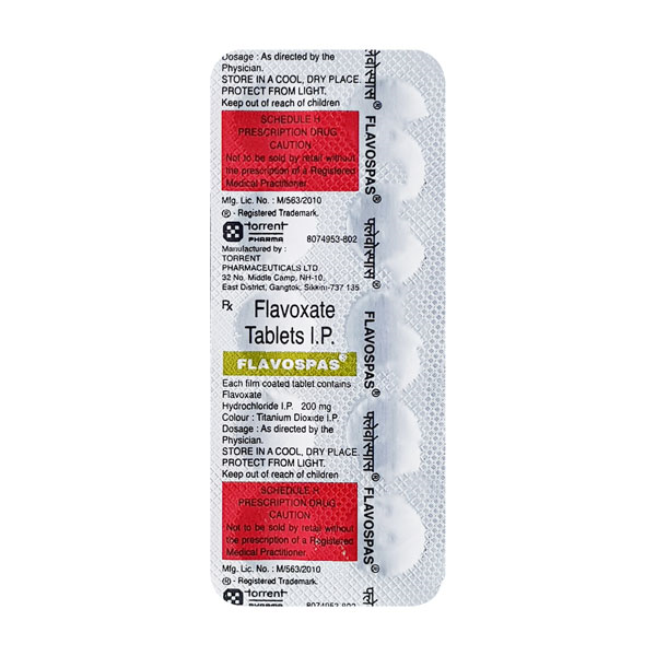 Flavospas 200 Mg Tablet 10