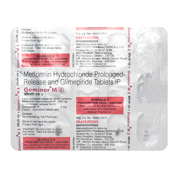 Geminor M 2/500 Mg Tablet 15
