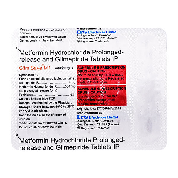Glimisave M 1/500 Mg Tablet Sr 15