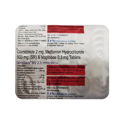 Glimisave Mv 0.3/500/2 Mg Tablet 10