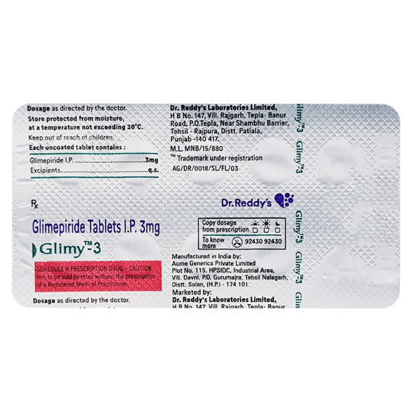 Glimy 3 Mg Tablet 10