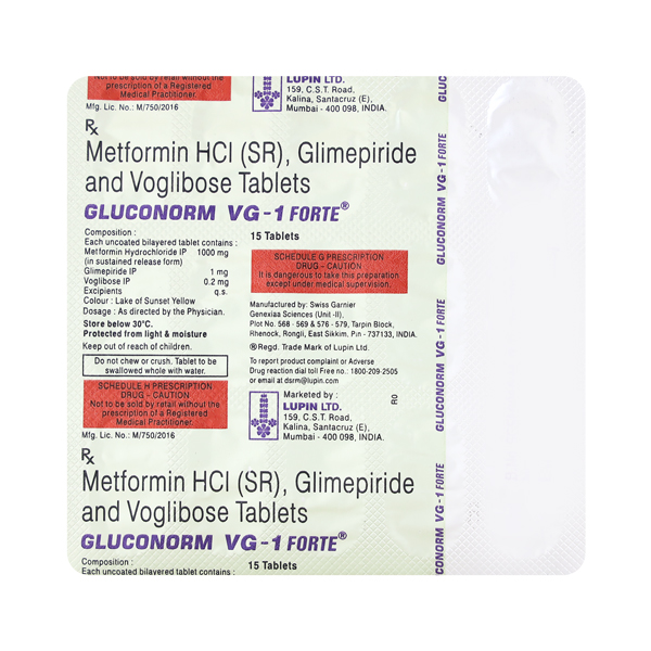Gluconorm Vg-1 Forte Tablet Sr