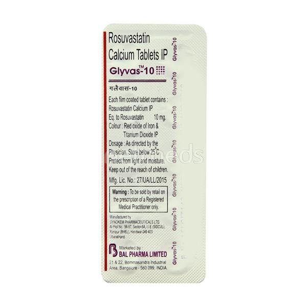 Glyvas 10 Mg Tablet 10