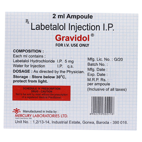 Gravidol 5 Mg Injection 2 Ml