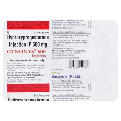 Gynonys 500 Mg Injection 1