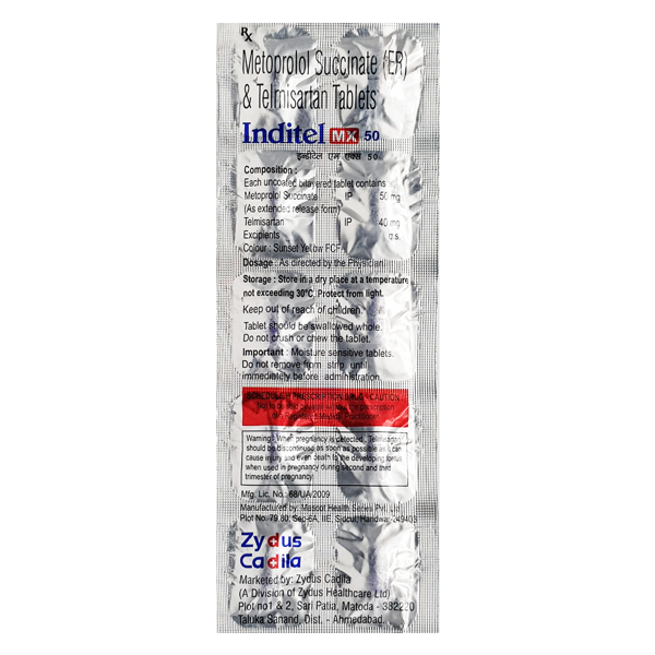 Inditel Mx 40/50 Mg Tablet 10