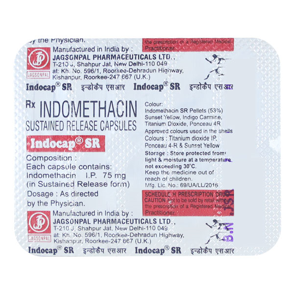 Indocap 75 Mg Capsule Sr 10