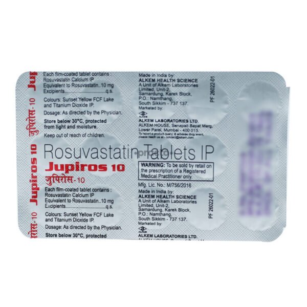 Jupiros 10 Mg Tablet 15