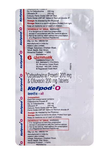 Kefpod O 200/200 Mg Tablet 10