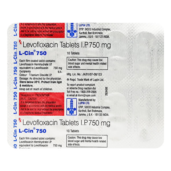 L-Cin 750 Mg Tablet 10