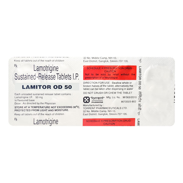 Lamitor Od 50 Mg Tablet 10